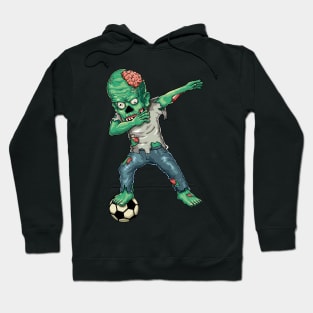 Funny Halloween - Dabbing Zombie Soccer Lover Gift Hoodie